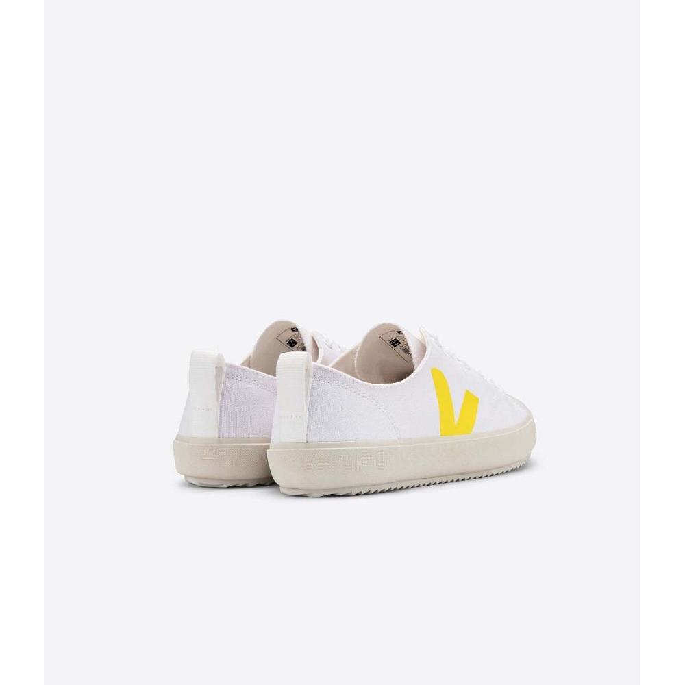 Veja NOVA CANVAS Women's Shoes White/Yellow | CA 477RVD